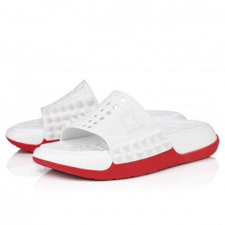 Christian Louboutin Take It Easy Ženy Tkaných Gumené Biele Christian Louboutin Obchod