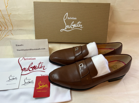 Christian Louboutin Varsimoc Mokasíny Teľa Kožené Havane Christian Louboutin Topánky