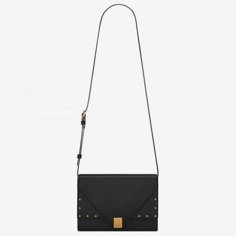 Saint Laurent Margaux Satchel V Čiernej Kože Saint Laurent Tašky