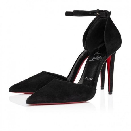 Christian Louboutin Astrida Nevesta 100 Mm Strappy Čerpadlá Veau Velours Black Christian Louboutin Topánky