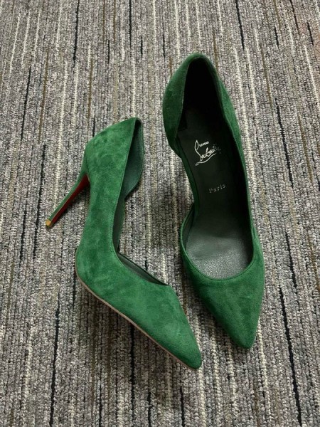 Christian Louboutin Iriza Čerpadlá 85mm Semiš Kožené Zelená