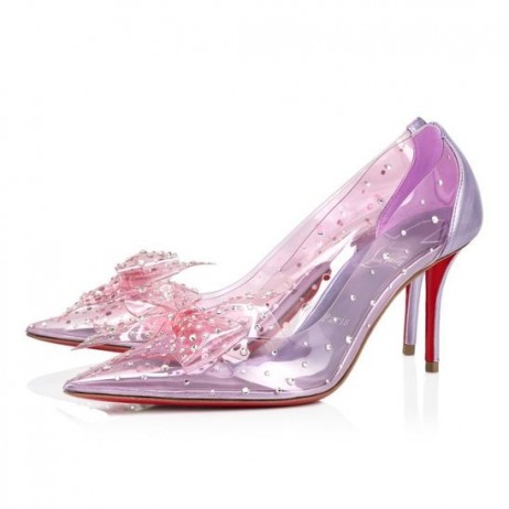 Christian Louboutin Jelly Kamienkami 80 Čerpadlá Pvc Dúhové Nappa Kože A Kamienkami Parme