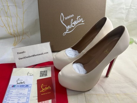Christian Louboutin Daffodile Platformu Čerpadlá 160mm Nappa Koža Béžová