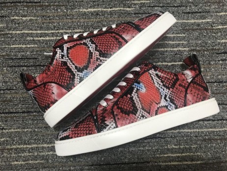 Christian Louboutin Louis Junior Tenisky Python Kožené Multicolor