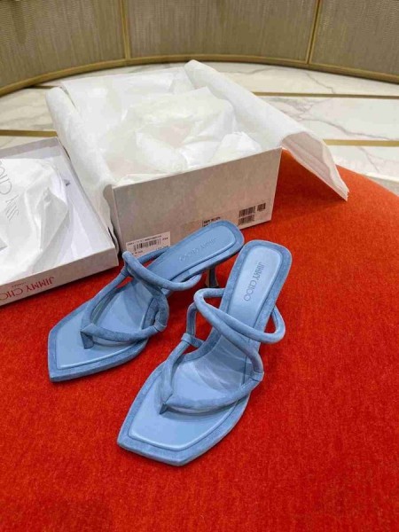 Jimmy Choo 70 Tkaných Listov Semiš Modrý Popruh