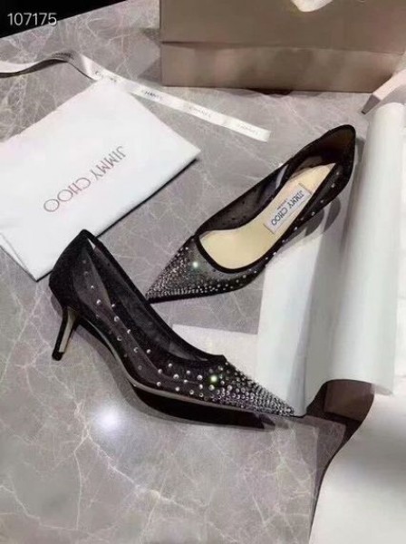Jimmy Choo Láska 80mm Oka Ukázal Prst Čerpadlá Kryštály Black