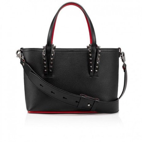 Christian Louboutin Cabata Mini Tote Bag Teľa Kožené Čierne Christian Louboutin Tašky