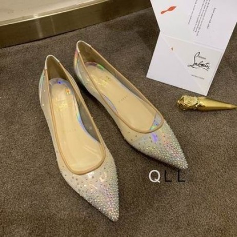 Christian Louboutin Hlúposti Kamienkami Bytov Oka a lakovanej Kože Striebro