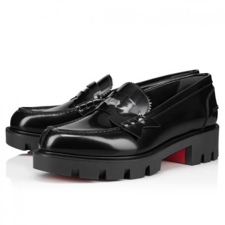 Christian Louboutin Penny Očko Žena Mokasíny Abrasivato Teľa Kožené Čierne