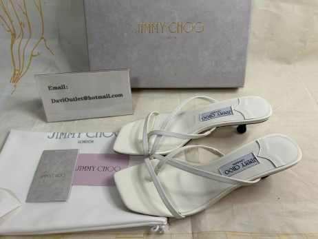 Jimmy Choo Etana Mule 50mm Latte Malachit Nappa Kože