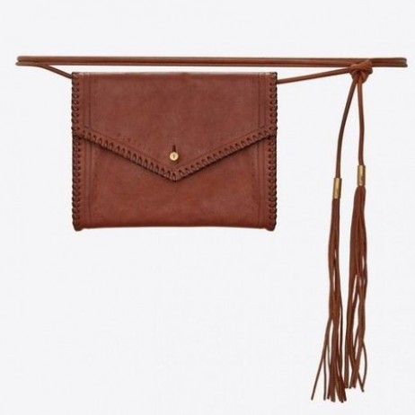 Saint Laurent Hnedú Obálku Pás Taška Saint Laurent Tašky
