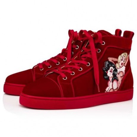 Christian Louboutin High-top Loupin Až Červená/Loubi/multi Obuvi