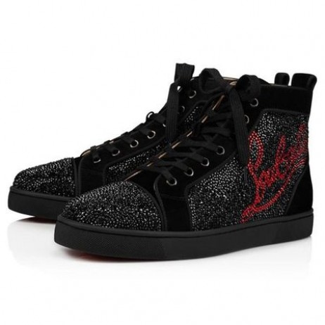 Christian Louboutin Navy Louis Black/indiam Siam Kamienkami Ploché