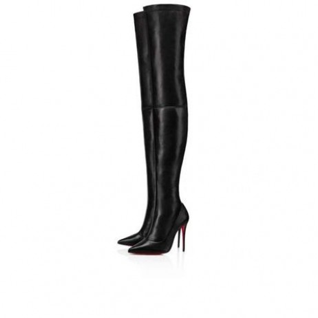Christian Louboutin Vysoký Boot Kate Botta 100 mm Black Nappa