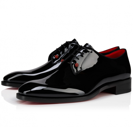 Christian Louboutin Chambeliss Night Strass Max Oxfords Patent Calf Leather Black