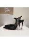 Christian Louboutin Goldina Dážď 100mm Čerpadlá Crystal Pracky Ozdobené Satin Black
