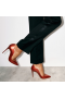 Christian Louboutin Horúce Holka Čerpadlá 100mm Patent Teľa Kožené Červená