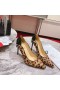 Christian Louboutin Horúce Holka Čerpadlá 100mm Patent a Teľa Vlasy Leopard Tlač Hnedá