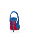 Christian Louboutin Horúce Holka Šatka Moucharastrass Čerpadlá 70 mm Teľa Kožené Electric Blue