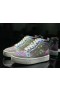 Christian Louboutin Louis Ploché High-Top Mužov Tenisky Kryštály Ozdobené Dúhové Kože, Ružový