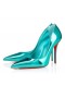Christian Louboutin Ujsť Z 100 Mm Čerpadlá Laminované Teľa Kožené Ľadovca