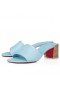 Christian Louboutin Tak Cl Mule 55 Mm Tkaných Sandále Nappa Kože Minerálne CL Topánky Obchod