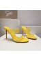 Christian Louboutin Spike Len 105mm PVC a Patent Kožené Sandále Žltá
