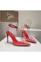 Christian Louboutin Spikoo 100mm Čerpadlá PVC A Kožené Ruža Ružová