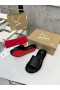 Christian Louboutin Ženy, Papuče, Sandále Nappa Koža Čierna