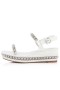 Christian Louboutin 60 mm Bianco/lin Bianco Teľa Kožené Sandále