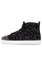 Christian Louboutin Lou Hrotmi Čierna/strieborná Velvet