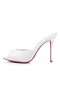 Christian Louboutin Čerpadlá 100 mm Black/lin Čierna Biela/lin Bianco Patent Teľa Sandál