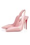 Christian Louboutin Čerpadlá Horúce Holka 100 mm Ružový/lin Ružové lakovaná koža