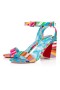 Christian Louboutin Čerpadlá Iriza 100 mm Multi/lin Modro-Biela lakovaná Koža