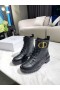 Dior Členok Boot Čipky Alll Black Teľa