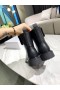 Dior Členok Boot Čipky Alll Black Teľa