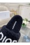 Dior Listov Vyšívané Bavlnené Black Shearling