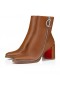 Christian Louboutin Cl Zip Korisť 70 Mm Nízke Topánky Teľa Kožené Cuoio Christian Louboutin Topánky