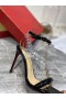 Christian Louboutin Corinetta Sandále 100mm Patent Specchio PVC Čierna