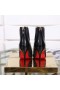Christian Louboutin Gipsybootie Členková Obuv 90 mm Čipky Lame Specchio Čierna