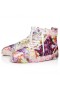 Christian Louboutin Louis High-Top Tenisky Krepové Satin Kvitne Tlač Multicolor