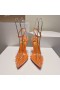 Christian Louboutin Spikoo 100mm Čerpadlá PVC A Kožené Orange