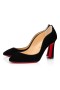 Christian Louboutin Agneska Čerpadlá 85mm Semiš Teľa Kožené Čierne CL Topánky