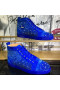 Christian Louboutin Galaxtitude High-top Tenisky, Modré Semišové CL Topánky