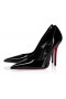 Christian Louboutin Ujsť Z 100 Mm Čerpadlá Lakovaná Koža Čierna