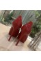Christian Louboutin Pigalle Platón 100mm Čerpadlá lakovaná Koža Červená CL Topánky