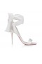 Christian Louboutin Sandale Du Desert 100 Mm Strappy Sandále Krepové Satin Slonoviny
