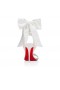 Christian Louboutin Sandale Du Desert 100 Mm Strappy Sandále Krepové Satin Slonoviny