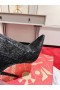 Christian Louboutin Tak Kate Korisť Členková Obuv 100mm Velours Papillon Čierna