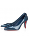 Christian Louboutin Športový Kate Čerpadlá 85mm lakovanej Kože Modrej CL Topánky